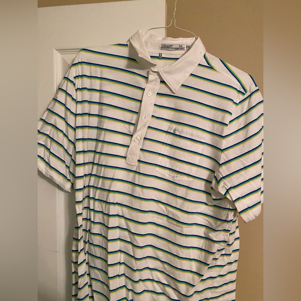 Criquet Striped Polo Size XXL